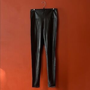 Aritzia Wilfred Free Black High Waisted Faux Leather Leggings